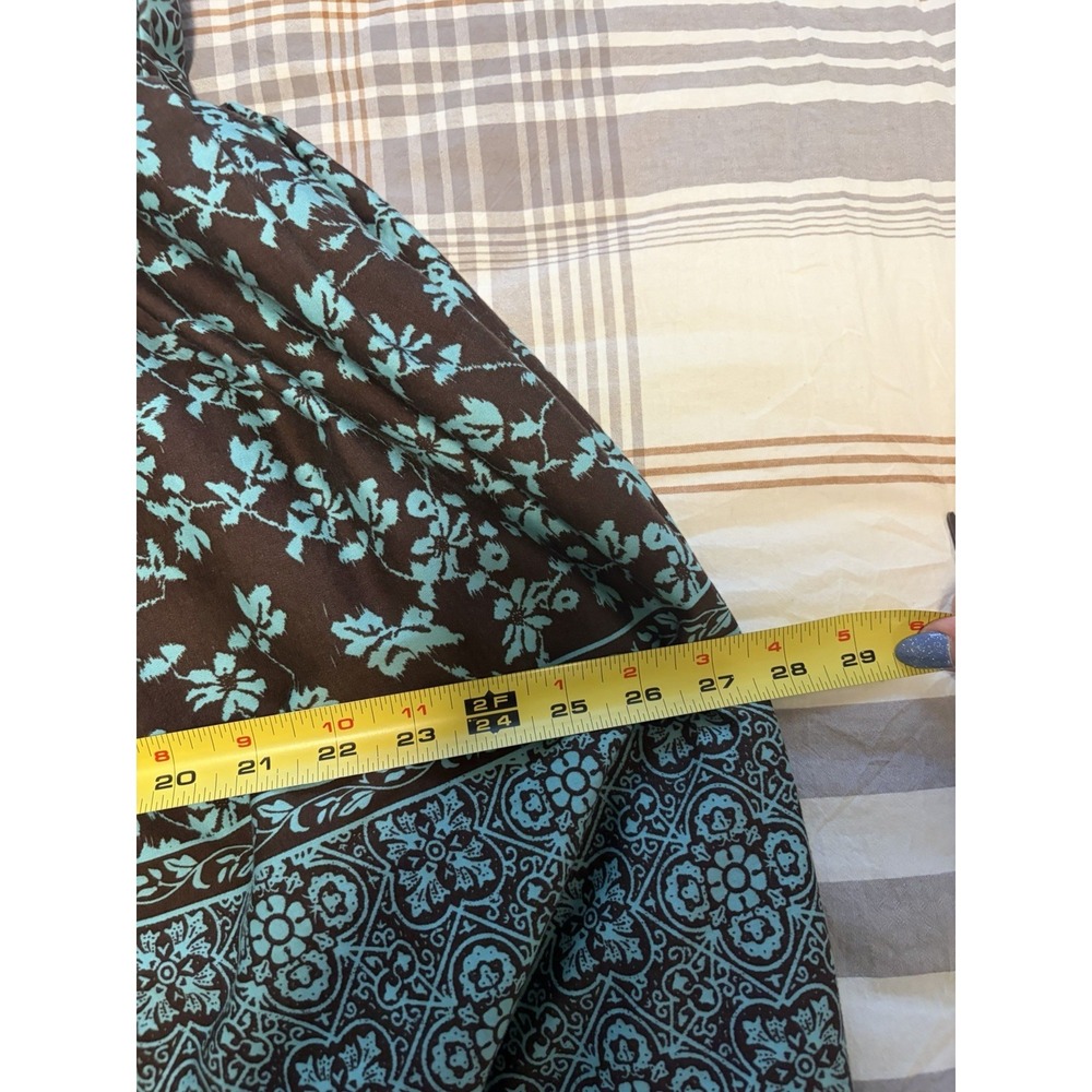 Maggy London Floral Halter Dress~8~Fit & Flare Cotton Garden Party Feminine Vamp - Picture 13 of 16